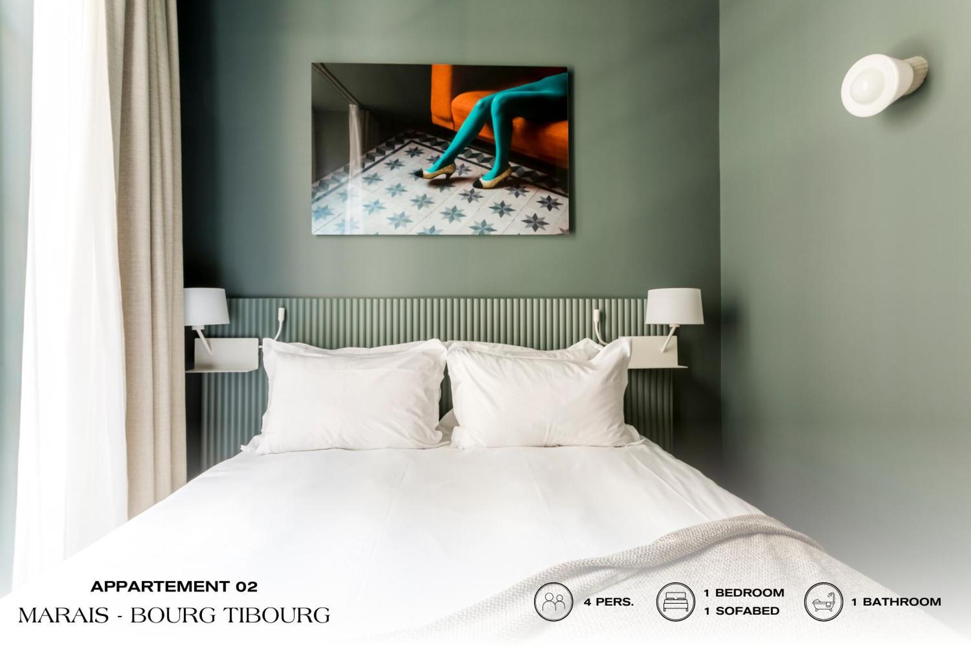 شقة Beauquartier - Marais, Bourg Tibourg باريس المظهر الخارجي الصورة