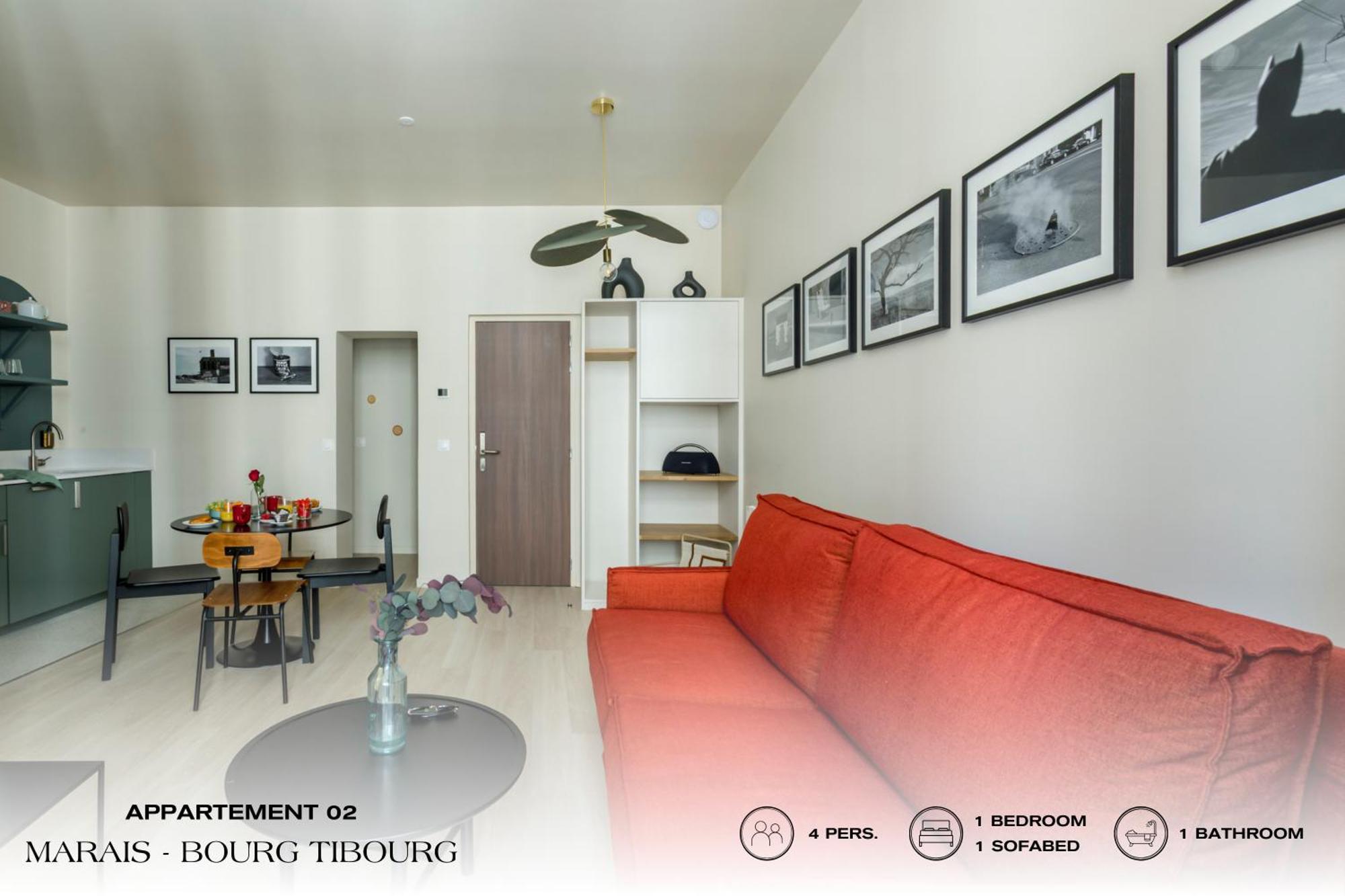 شقة Beauquartier - Marais, Bourg Tibourg باريس المظهر الخارجي الصورة