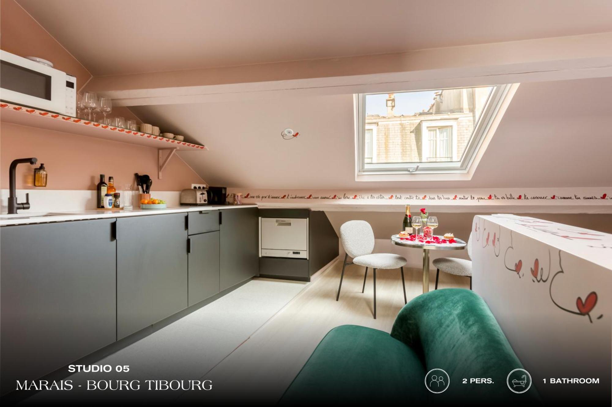 شقة Beauquartier - Marais, Bourg Tibourg باريس المظهر الخارجي الصورة