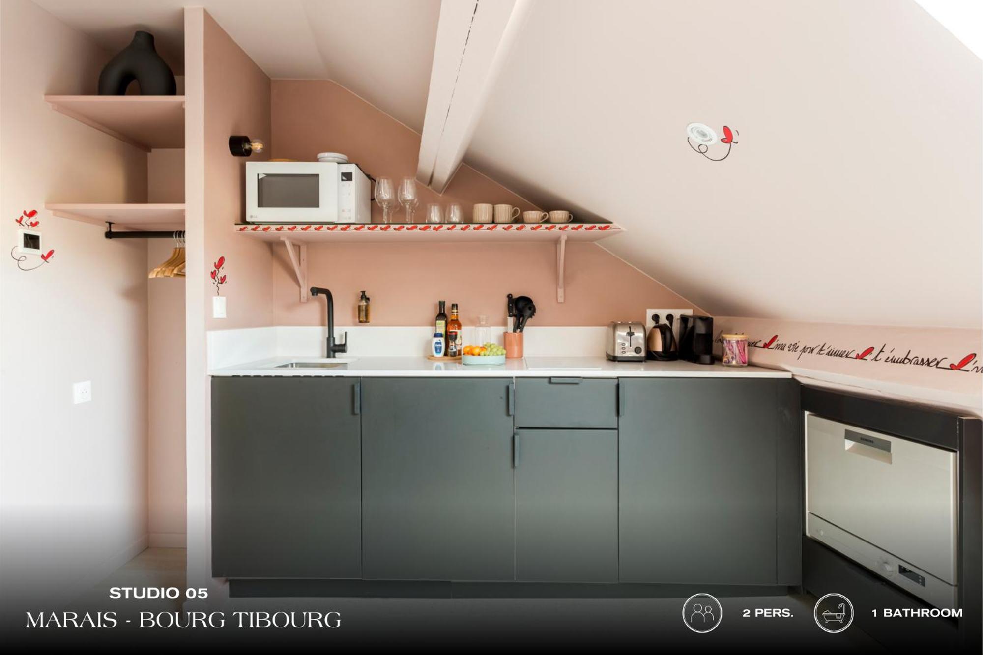 شقة Beauquartier - Marais, Bourg Tibourg باريس المظهر الخارجي الصورة
