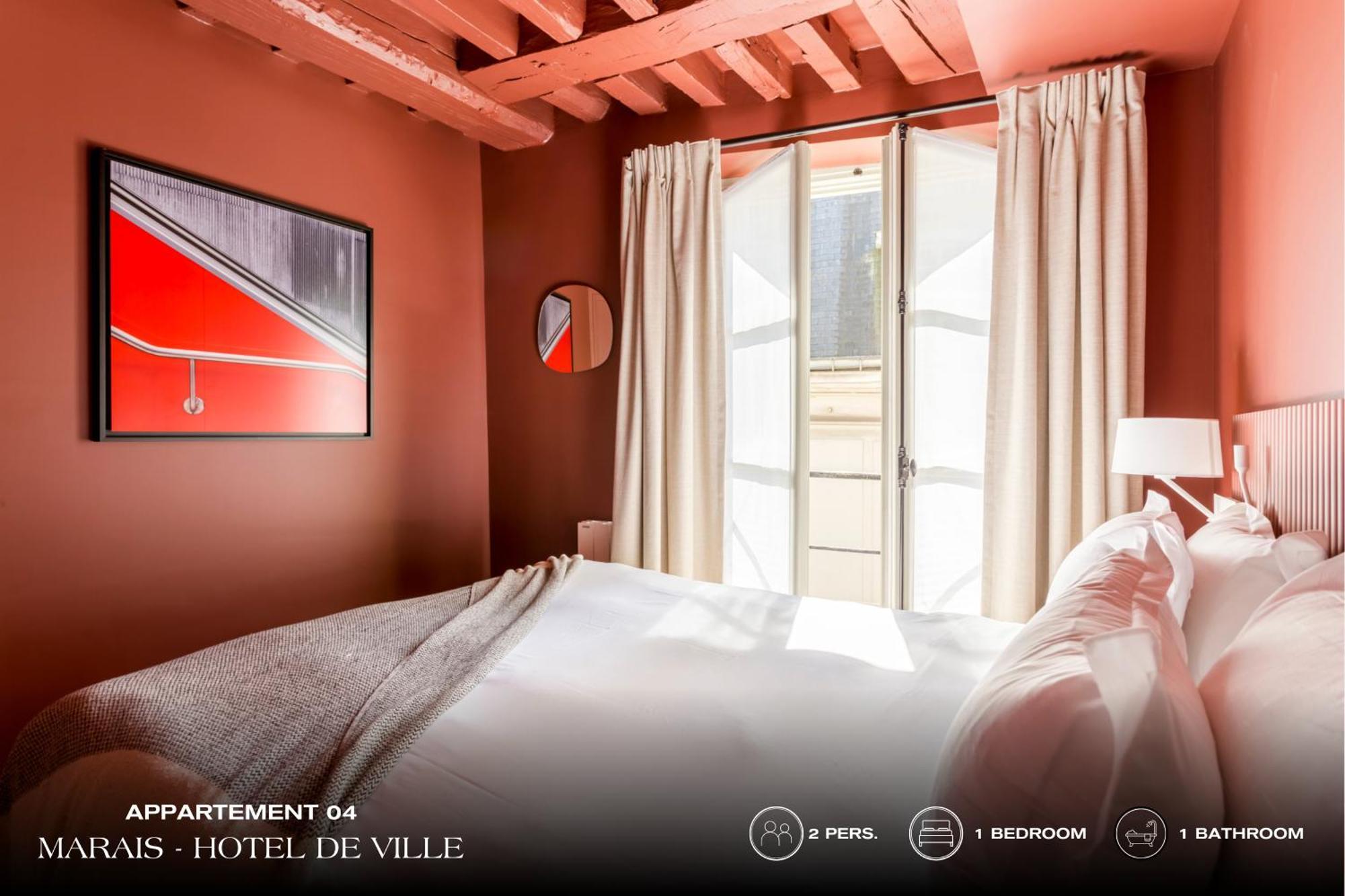 شقة Beauquartier - Marais, Bourg Tibourg باريس المظهر الخارجي الصورة