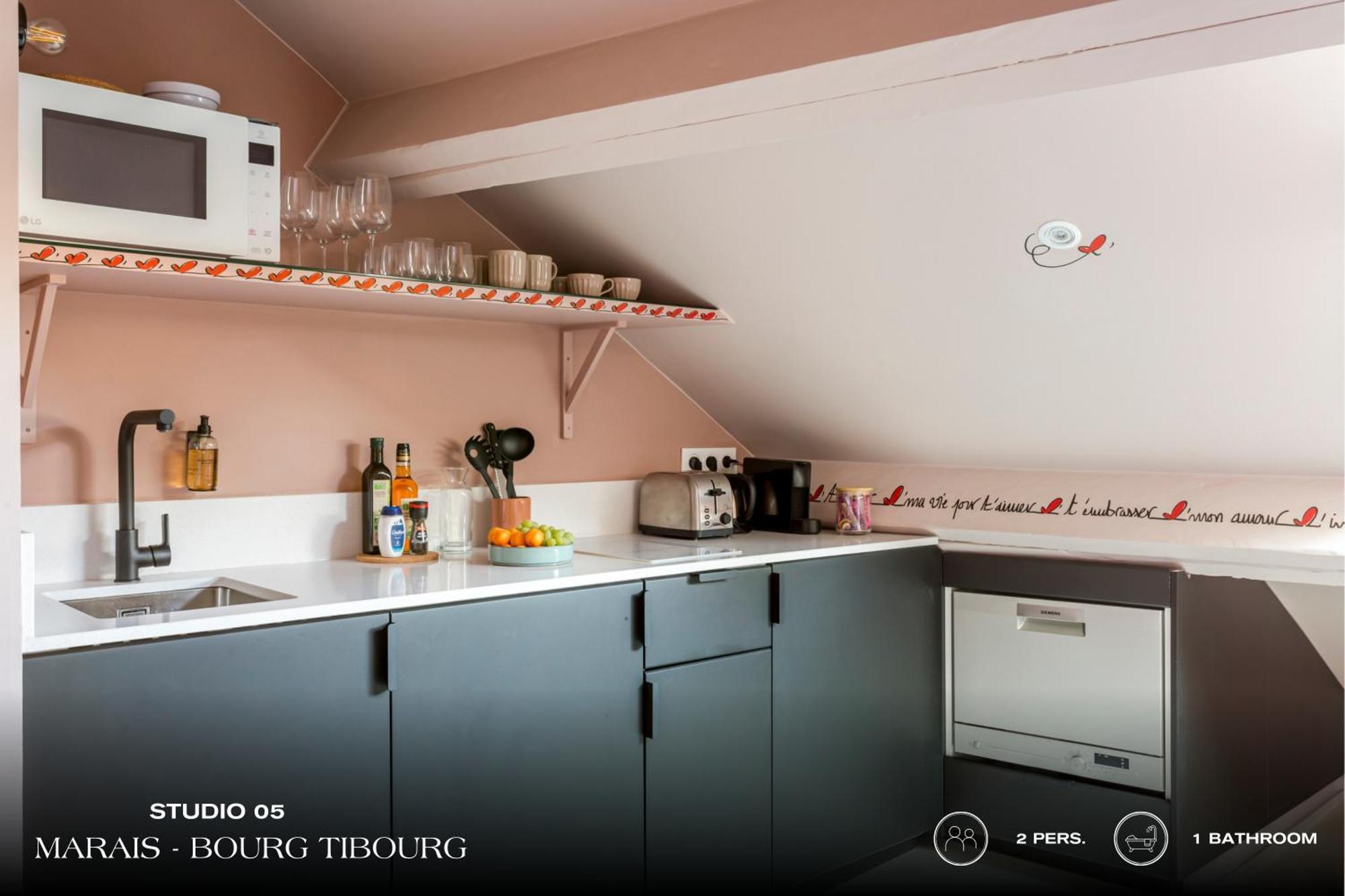 شقة Beauquartier - Marais, Bourg Tibourg باريس المظهر الخارجي الصورة