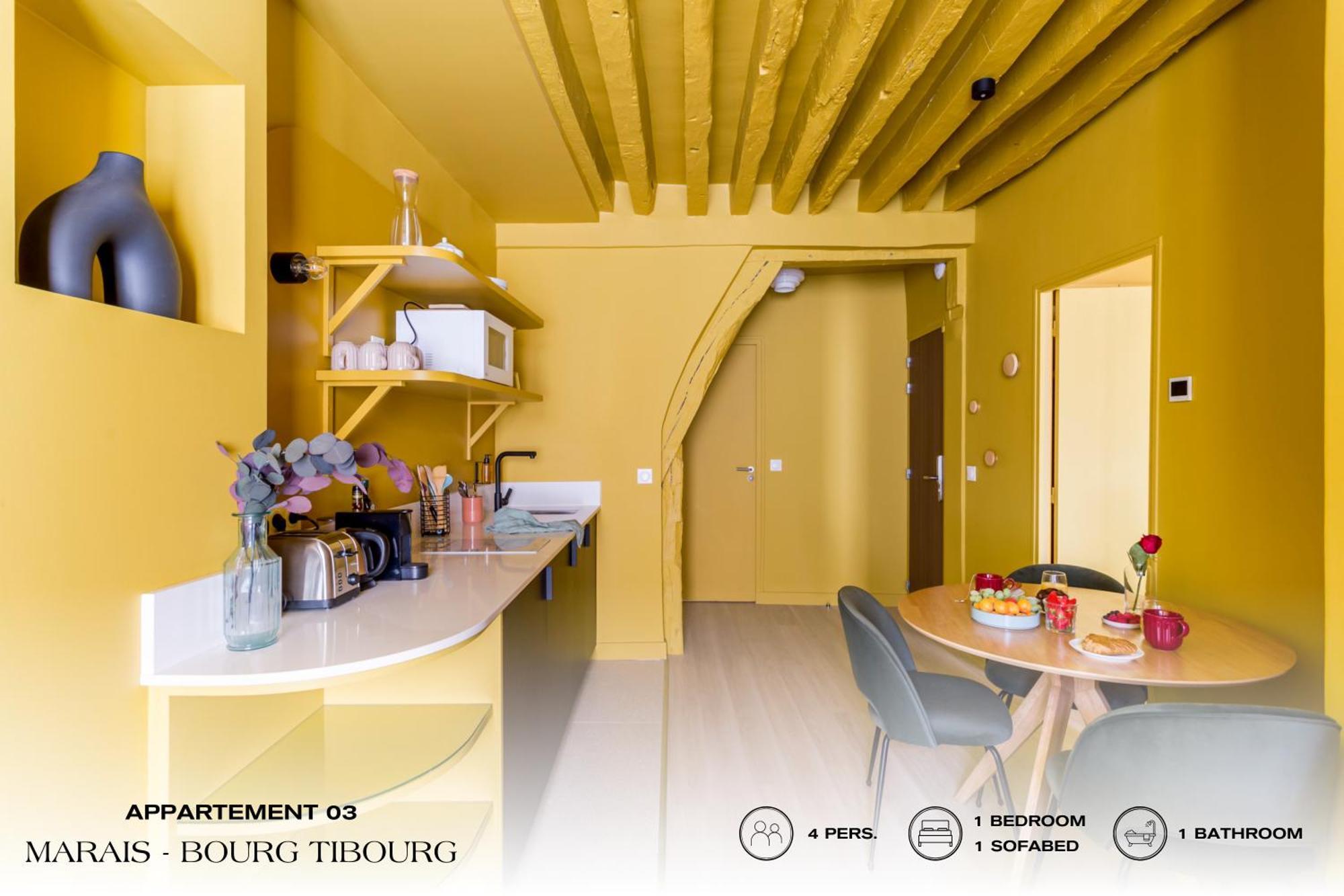 شقة Beauquartier - Marais, Bourg Tibourg باريس المظهر الخارجي الصورة