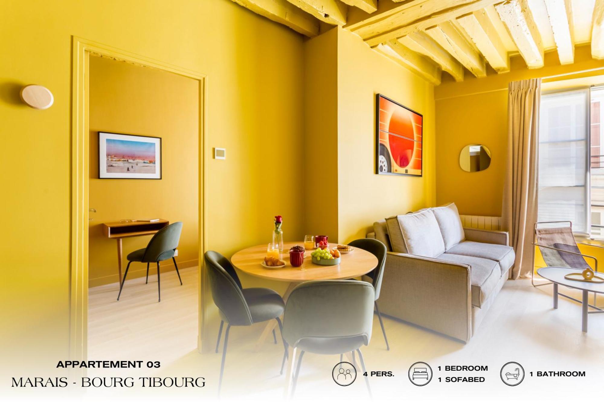 شقة Beauquartier - Marais, Bourg Tibourg باريس المظهر الخارجي الصورة